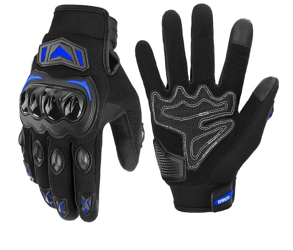 Gant moto mi saison bleu