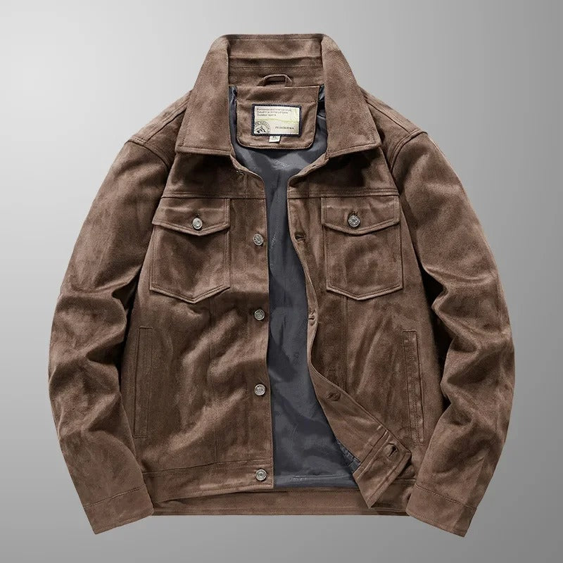 Veste velours moto