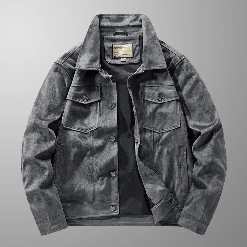 Veste velours moto