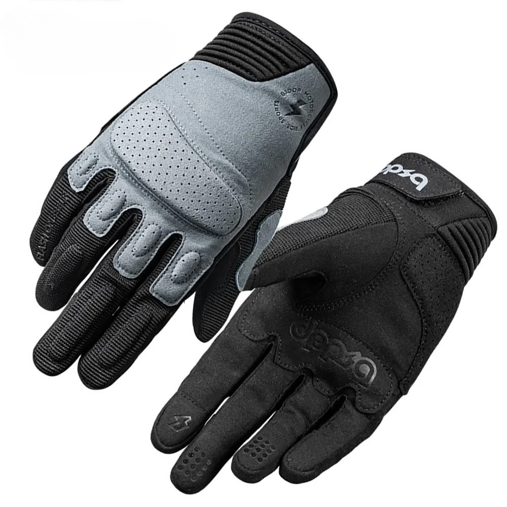 Gant moto respirant gris