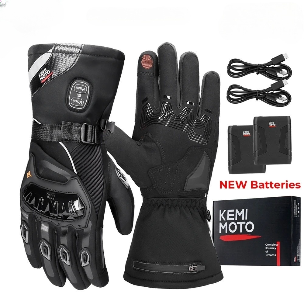 Gant moto chauffant homologué noir