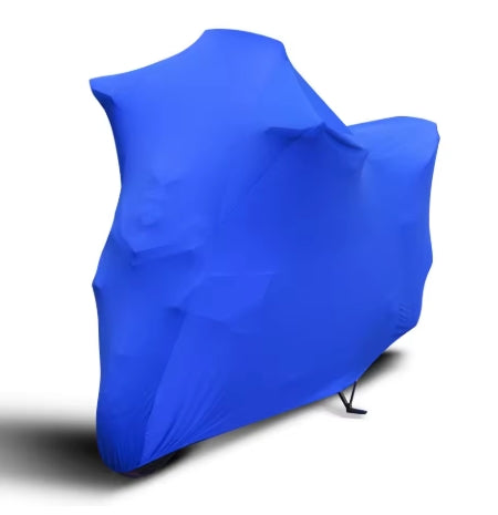 Housse moto bleue