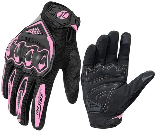 Gant moto femme rose