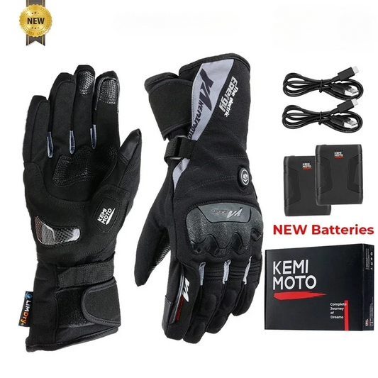 Gant moto chauffant homologué gris
