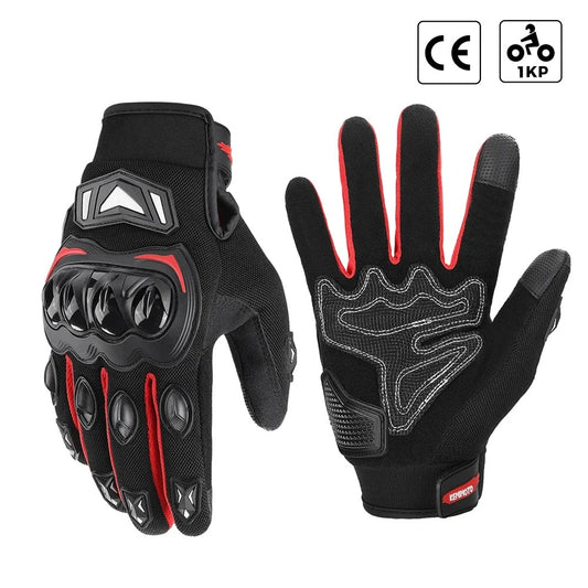Gant moto été rouge