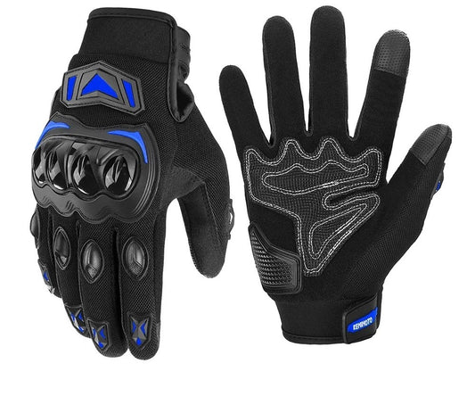 Gant moto mi saison bleu