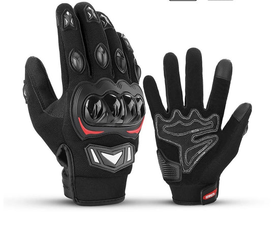 Gant moto mi saison rouge
