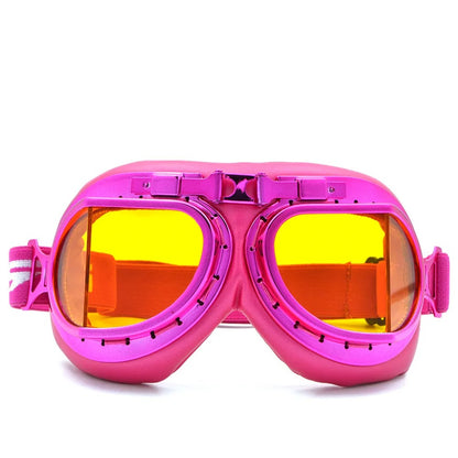 Lunette moto vintage rose