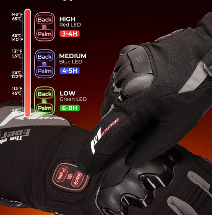 Gant moto chauffant homologué noir