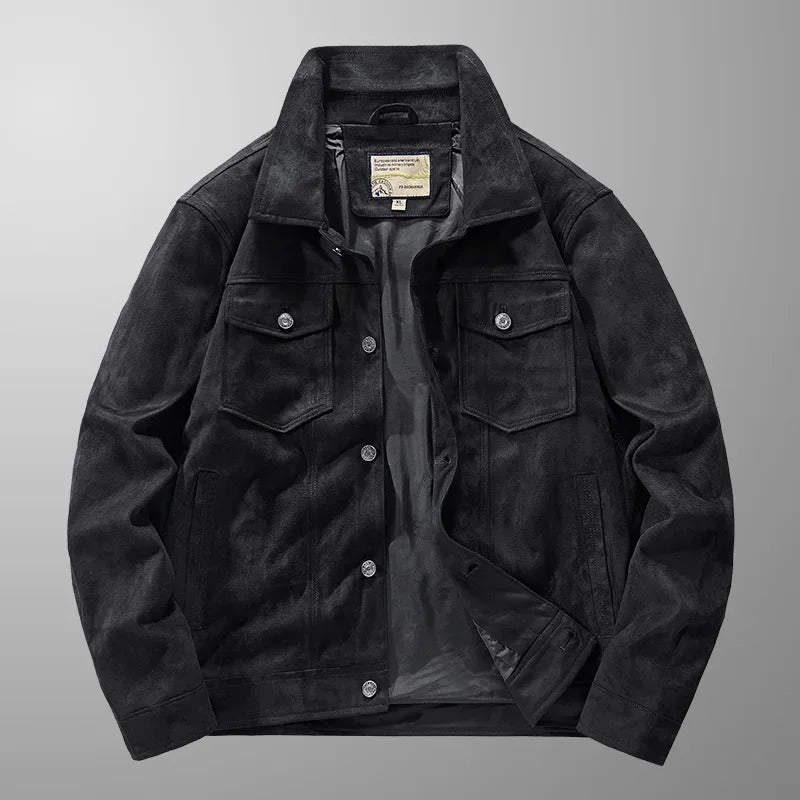 Veste velours moto