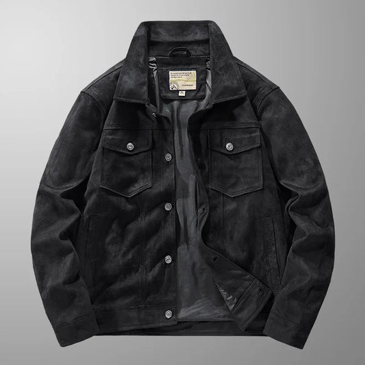 Veste velours moto