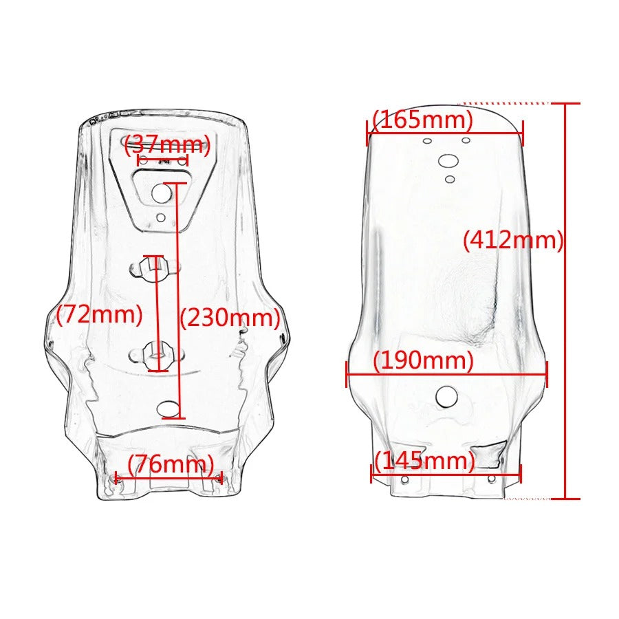Garde boue arrière Shadow 600