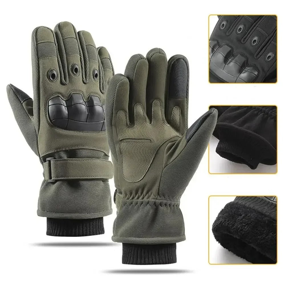 Gant moto hiver vert