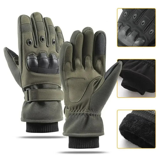 Gant moto hiver vert