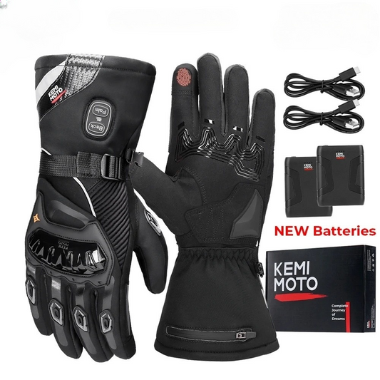 Gant moto chauffant homologué noir