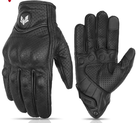 Gant moto cuir femme