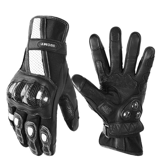 Gant moto hiver femme noir carbone
