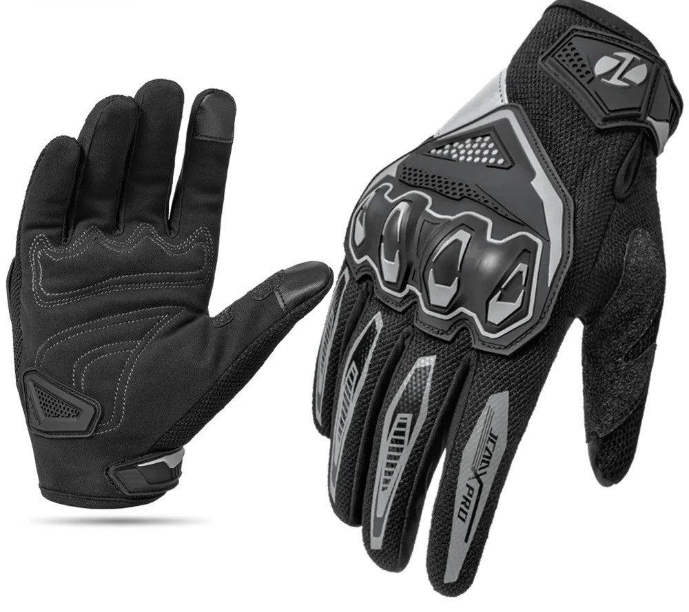 Gant moto mi saison femme gris